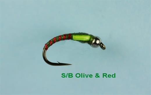Olive and Red Beaded Buzzer