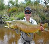 Peter Hart with Brown trout