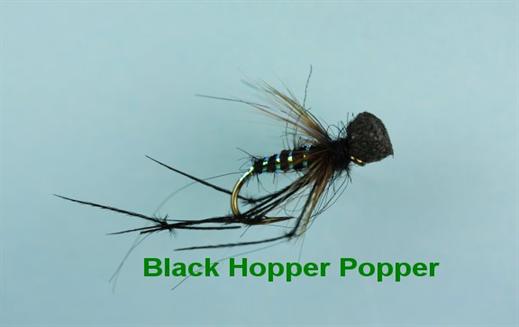 Black Hopper Popper Fly - Fishing Flies with Fish4Flies Europe