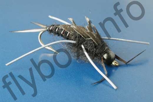 Bug Eyed Black Stonefly Nymph – Size 8, Fly Fishing Trout Steelhead, 3-Pack