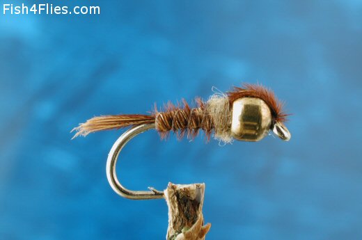 Pheasant Tail Gold Bead