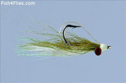 Deep Minnow Olive and White